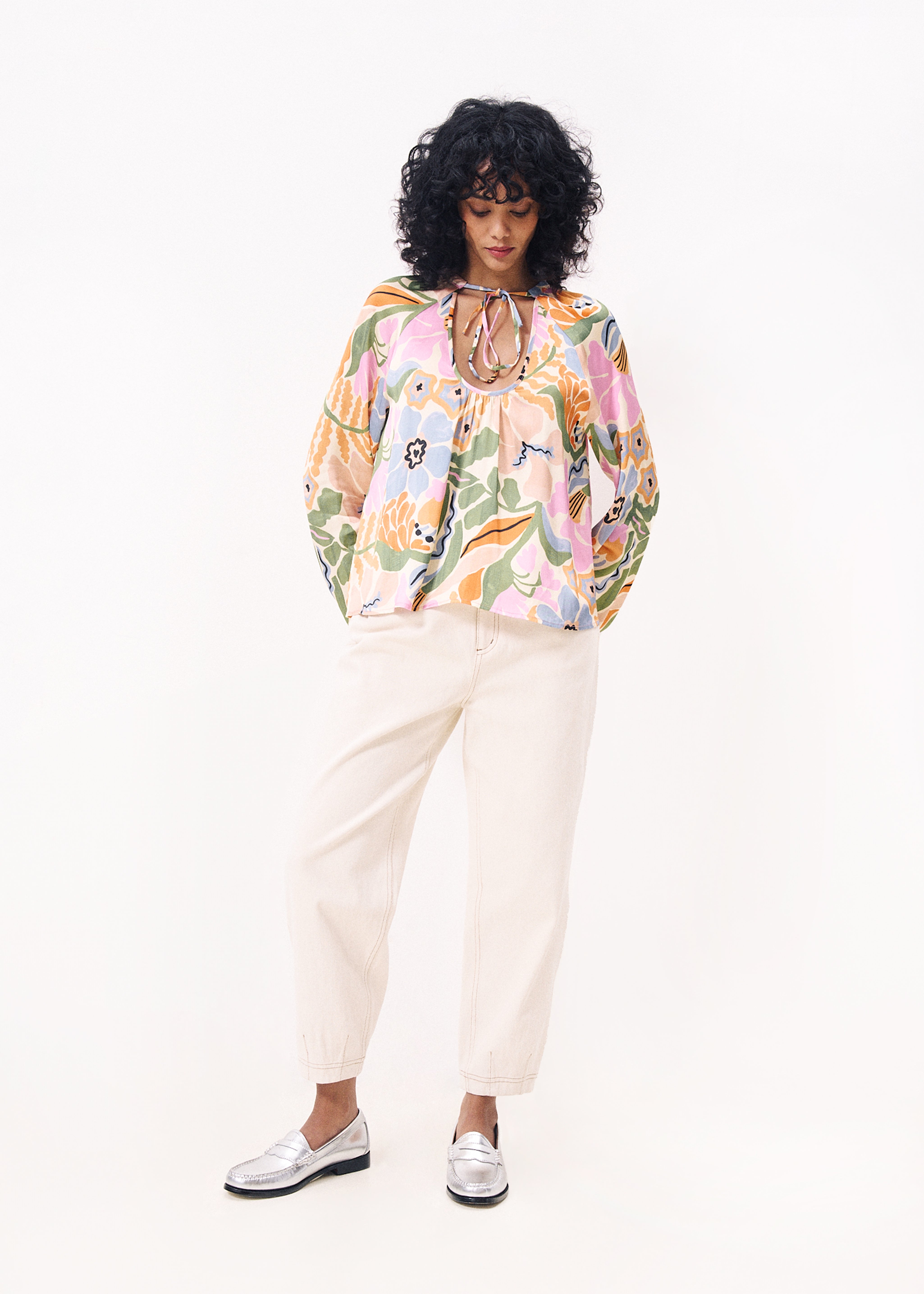 POLLY Pastel flowers shirt