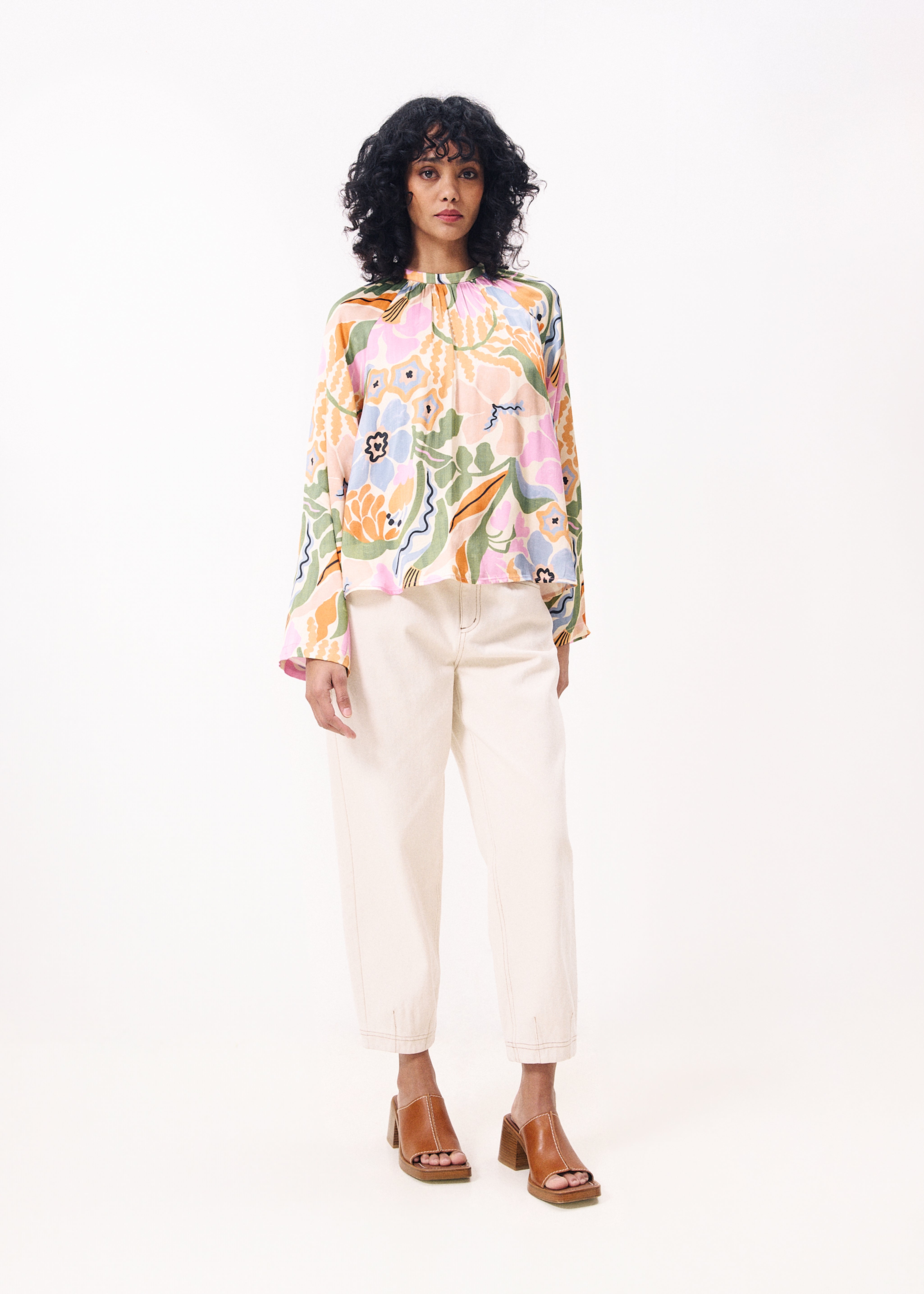 POLLY Pastel flowers shirt