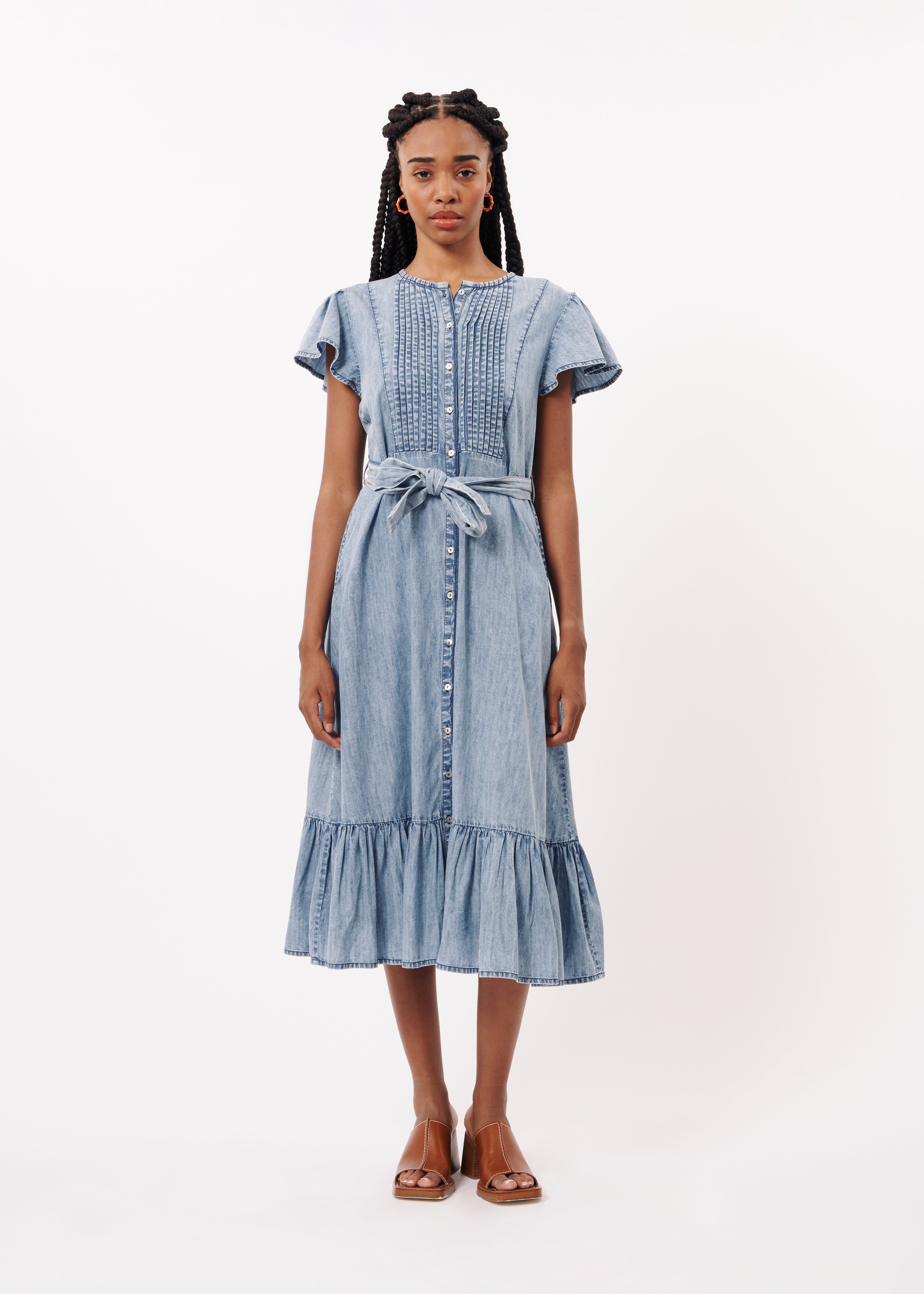 frnch denim dress FRNCH / Ragamuffin Denim Dress / Mint Tea Boutique, Winchester