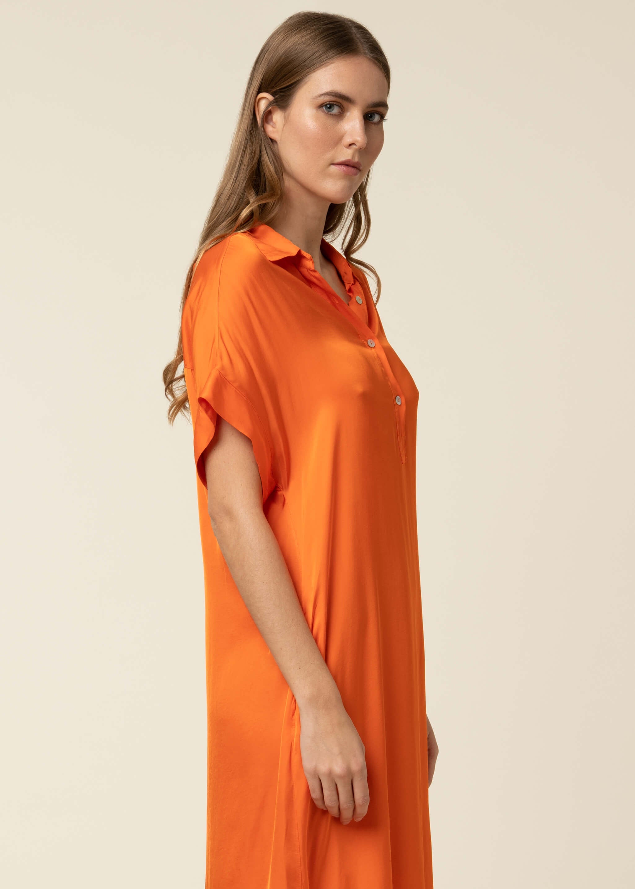 GALIENA orange long dress
