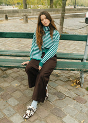 Set van de cardigan-sjaal ANTON Groen