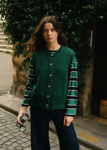 ELSIE Green Cardigan