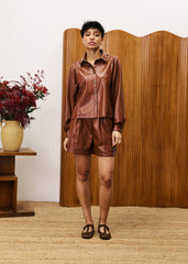 TULSI Ice Brown Shorts