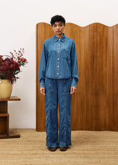 BALSAMINE Blue denim pants