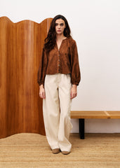 Bluse PENSEE Marron glace