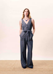 VICHAYITO Jumpsuit Navy Blue