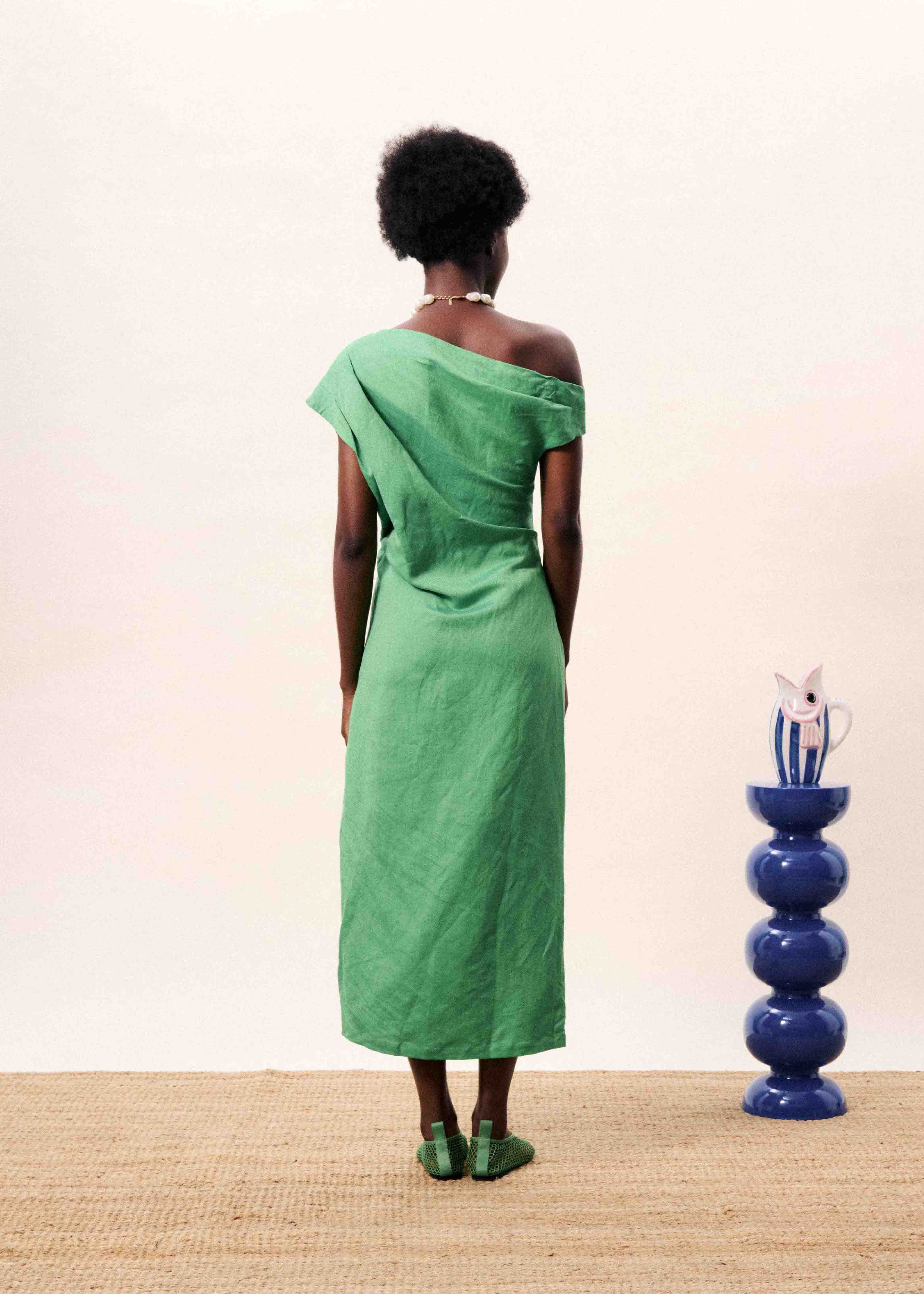 i want a green dress in french Ivy Green Corset Dress