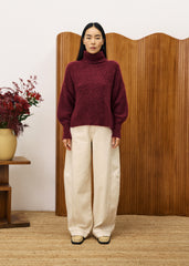 ANGELONIA Bordeaux Sweater