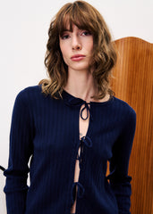 VERONIQUE Navy Blue Cardigan