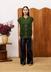 Cardigan MATCHA Moosgrün