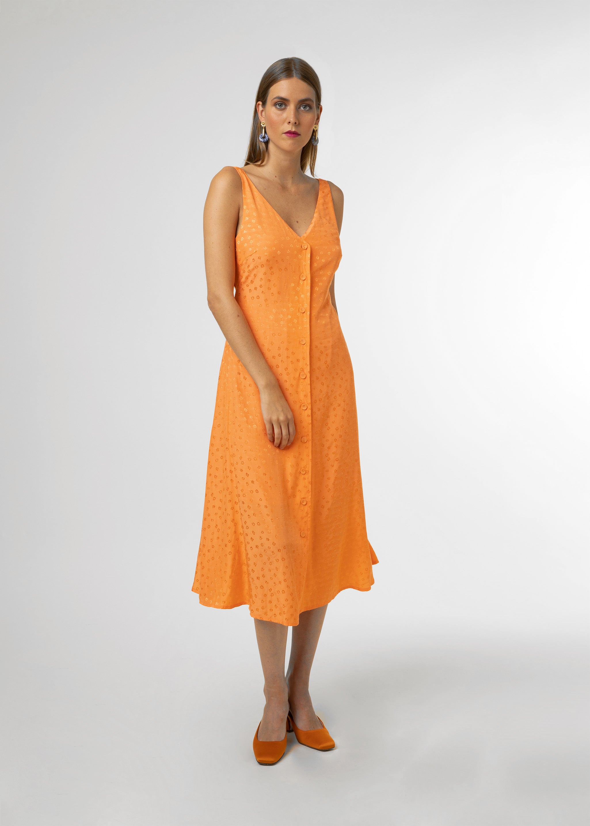 CECILE orange dress
