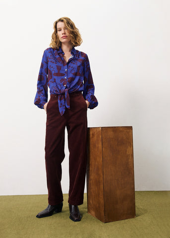 Pantalon ELYSA Bordeaux