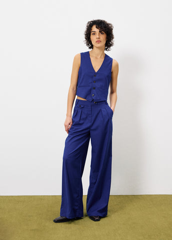 LORINA Broek Elektrisch Blauw