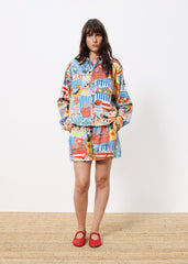 Hemd CLOANE Marche blau